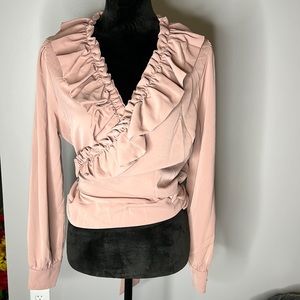 Wrap around ruched blouse